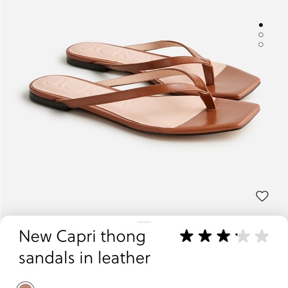 J Crew New Capri thong sandals in leather BX889 never worn - Picture 2 of 4